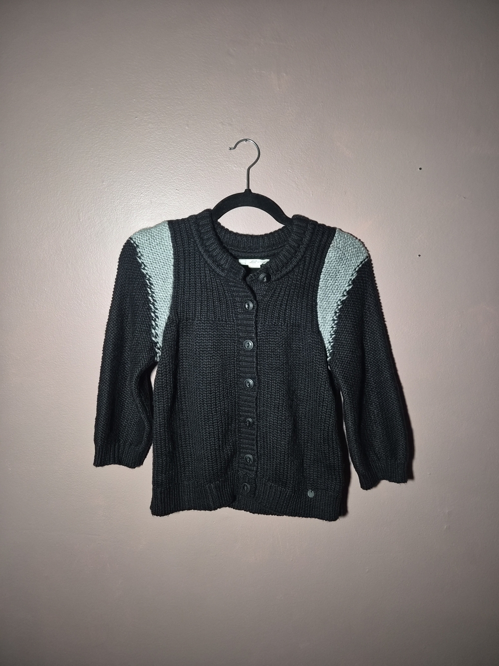 Womens Levis Cardigan Sweater Size Small S Wool Blend Button Front 3/4 Length ✨️